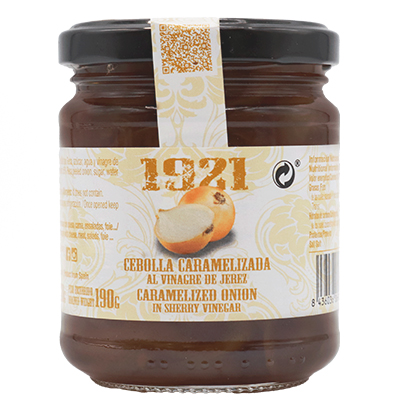 CEBOLLA CARAMELIZADA AL VINAGRE DE JEREZ 220 ML y 1KG