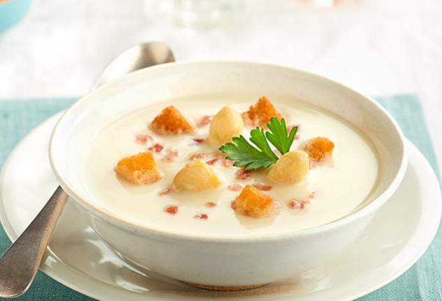 Crema de espárragos blancos