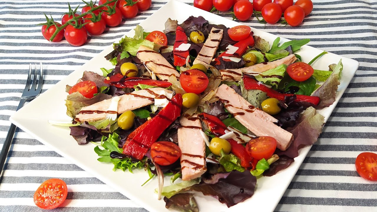 Cocina Semanal 23: Ensalada de Ventresca con Burrata y Pimiento.